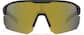 Front view of Half Rim Wrap-Around Sunglasses T01032115 in Black with Gold Mirror thumbnail