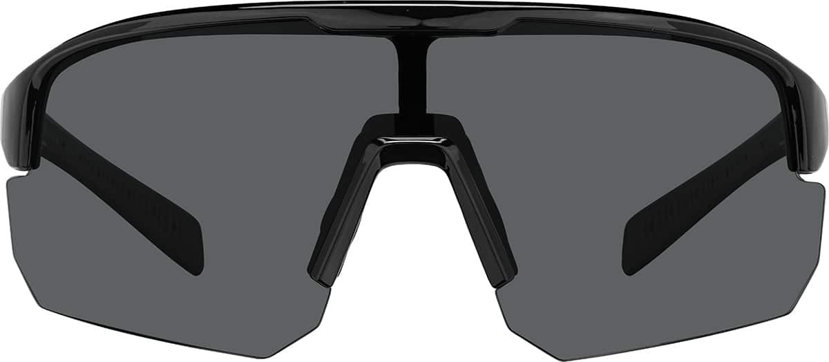 Front view of Sport Polarized Sunglasses T01032121 in Black