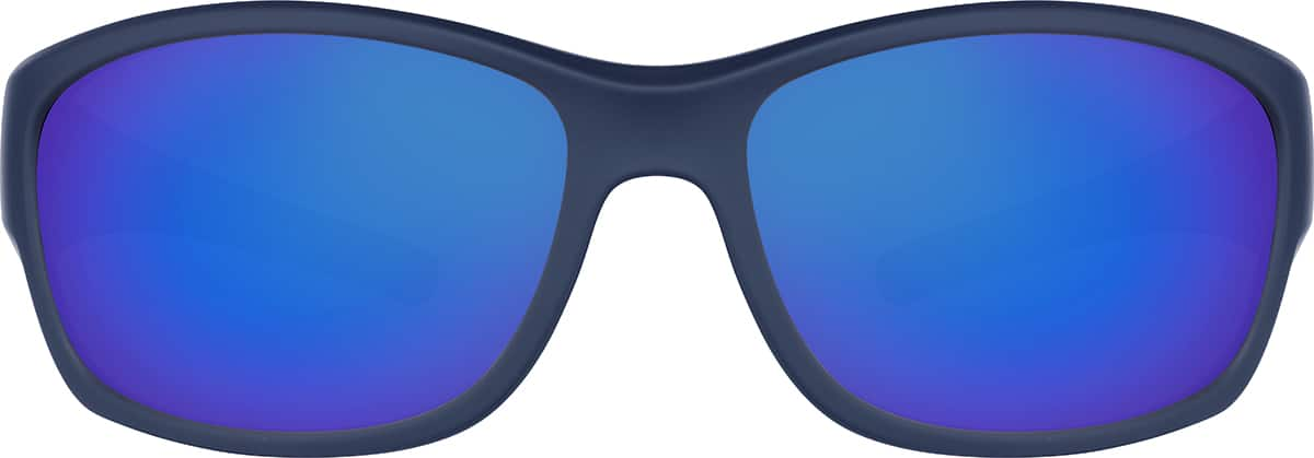 Front view of Rectangle Sunglasses T01041616 in Blue