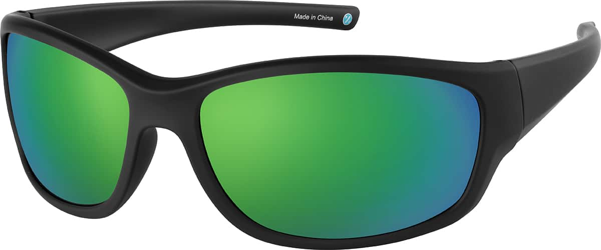 Angle view of Rectangle Sunglasses T01042124 in Black