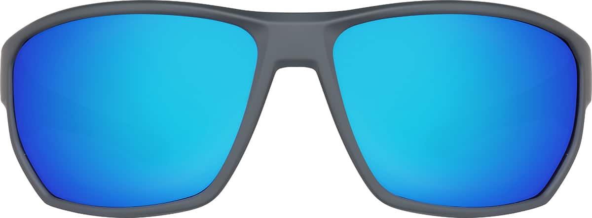 Front view of Rectangle Sunglasses T01051216 in Gray