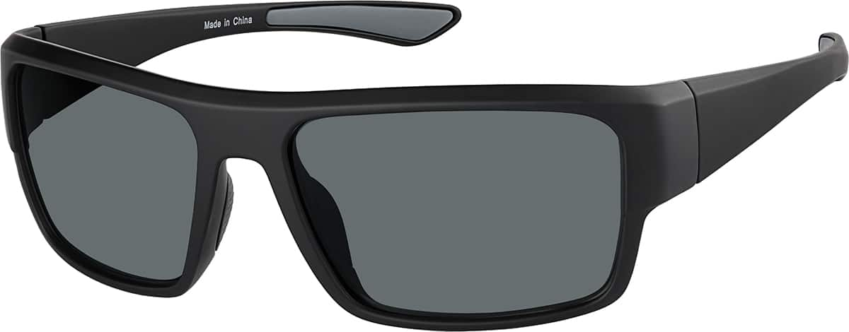 Angle view of Rectangle Sunglasses T01062112 in Black