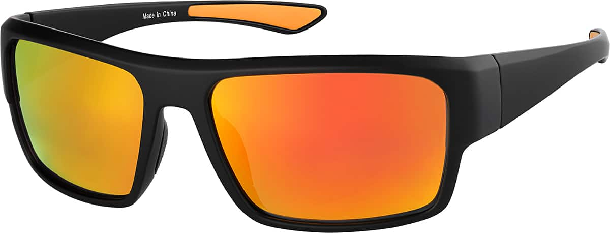 Angle view of Rectangle Sunglasses T01062118 in Black