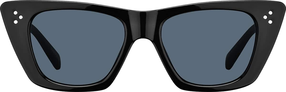 Front view of Cat-Eye Sunglasses T01092112 in Black