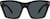 Front view of Rectangle Sunglasses T01102112 in Black thumbnail
