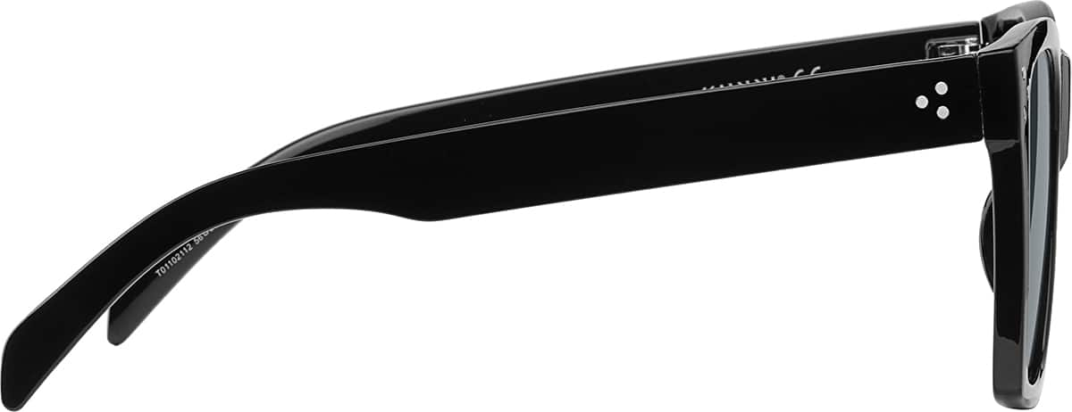 Side view of Rectangle Sunglasses T01102112 in Black