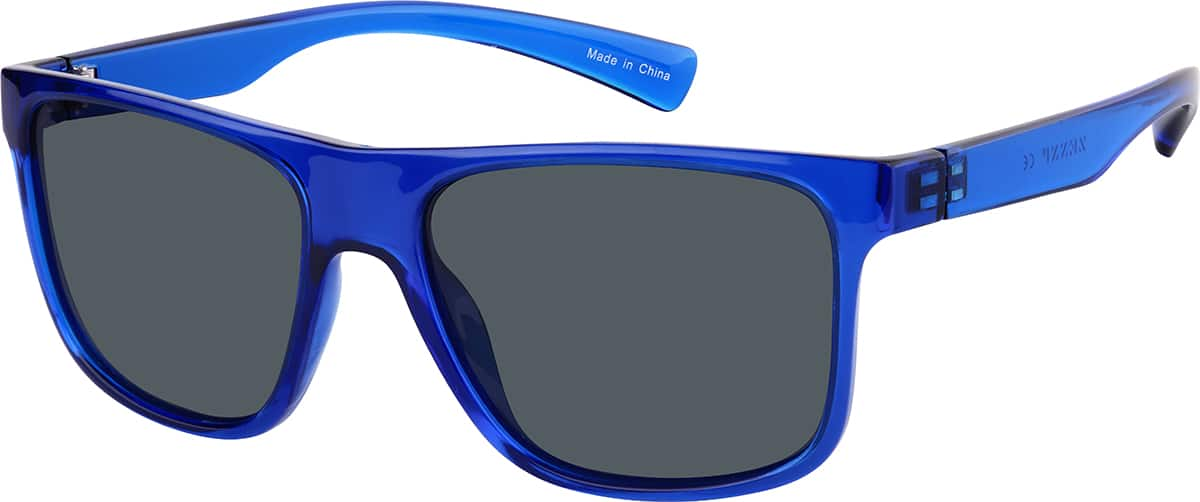 Angle view of Rectangle Sunglasses T01121612 in Blue