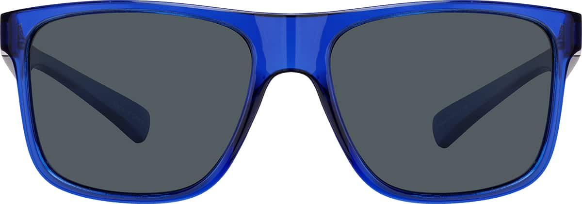 Front view of Rectangle Sunglasses T01121612 in Blue