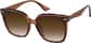 Angle view of Square Sunglasses T01131515 in Brown thumbnail