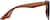 Side view of Rectangle Sunglasses T01131515 in Brown thumbnail
