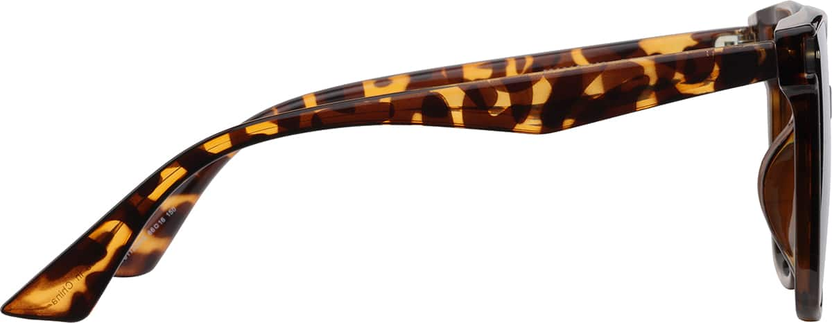 Side view of Rectangle Sunglasses T01132515 in Tortoiseshell