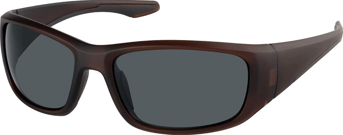 Angle view of Sport Sunglasses T01141511 in Brown