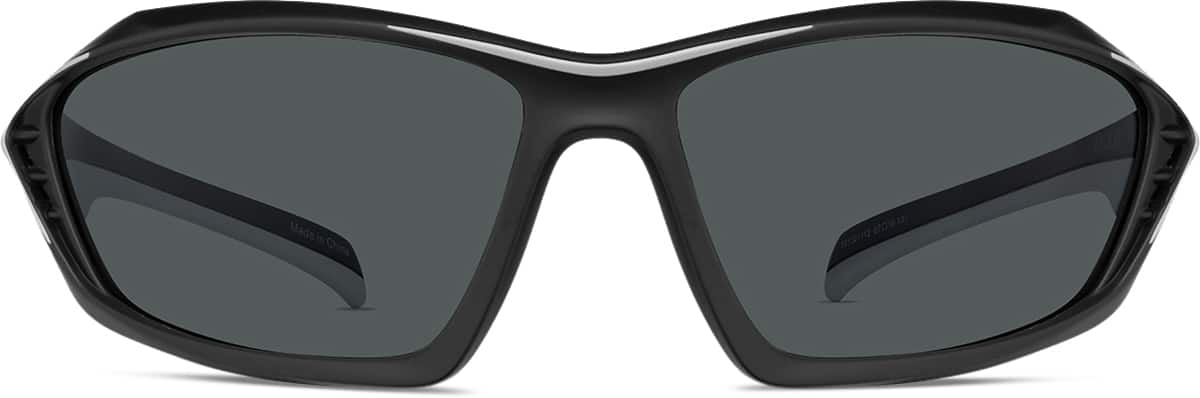 Front view of Floating Sunglasses T01301112 in Black & Silver