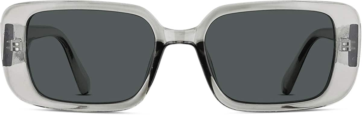 Front view of Rectangle Sunglasses T01351212 in Gray