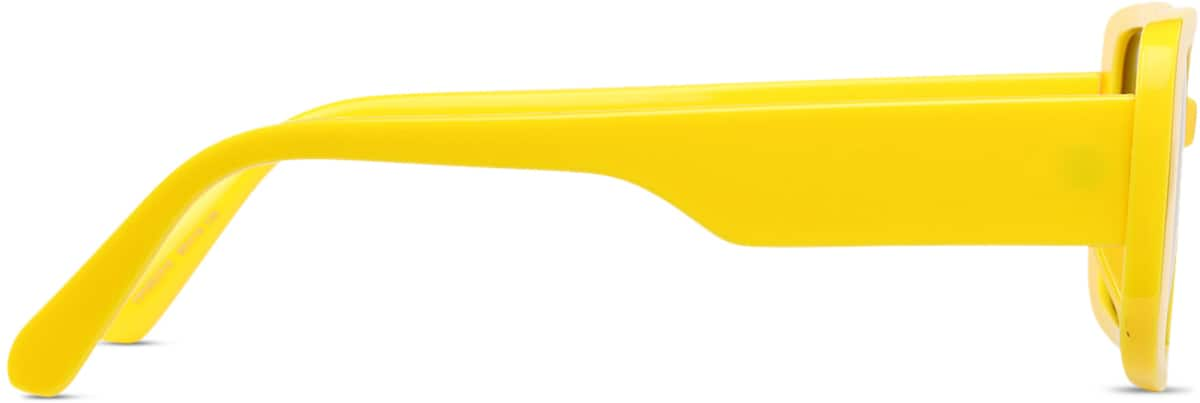 Side view of Rectangle Sunglasses T01352212 in Yellow