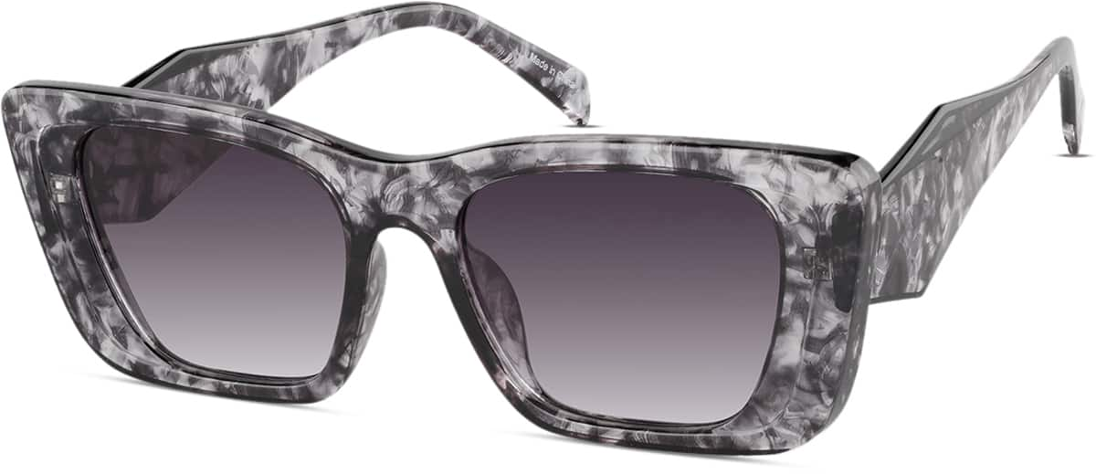 Angle view of Rectangle Sunglasses T01411217 in Pattern