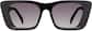 Front view of Rectangle Sunglasses T01412117 in Black thumbnail