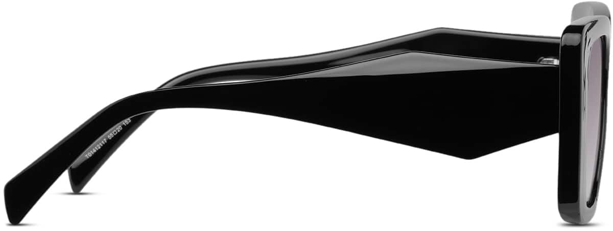 Side view of Rectangle Sunglasses T01412117 in Black