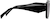 Side view of Rectangle Sunglasses T01412117 in Black thumbnail