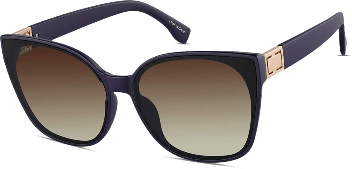 Angle view of Cat-Eye Sunglasses T01421715 in Purple