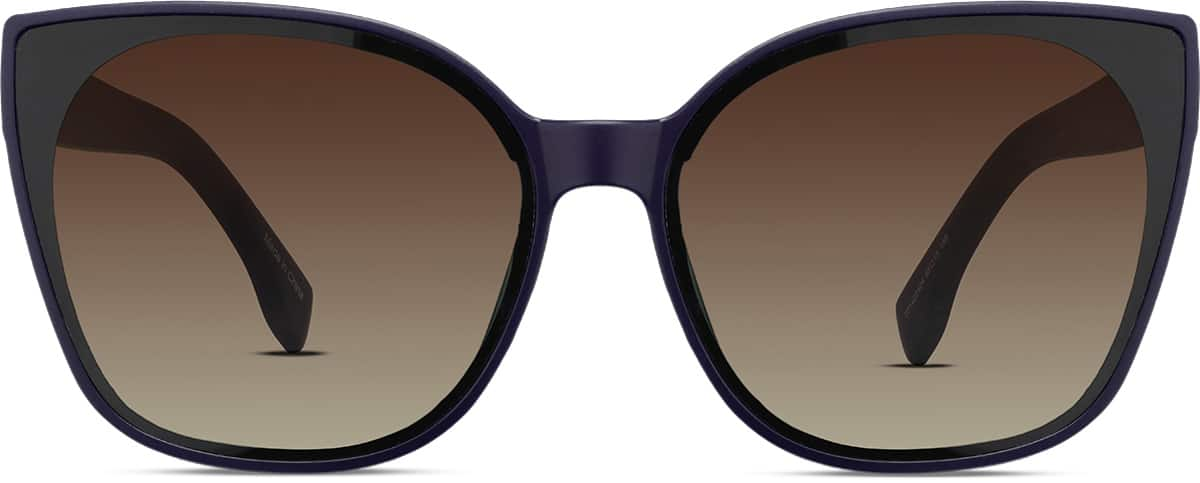 Front view of Cat-Eye Sunglasses T01421715 in Purple