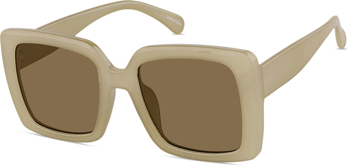 Angle view of Square Sunglasses T01431515 in Brown