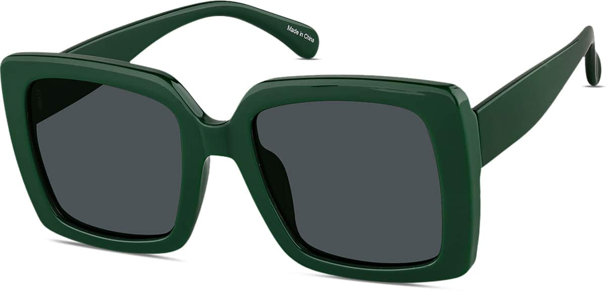 Angle view of Square Sunglasses T01432412 in Green