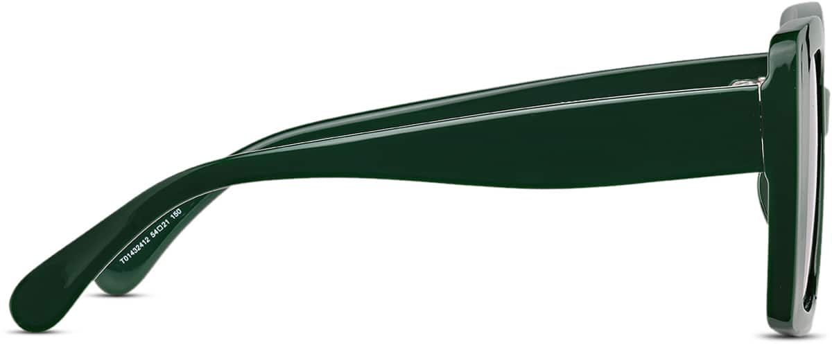 Side view of Square Sunglasses T01432412 in Green