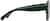 Side view of Square Sunglasses T01432412 in Green thumbnail