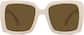 Front view of Square Sunglasses T01433315 in Cream thumbnail