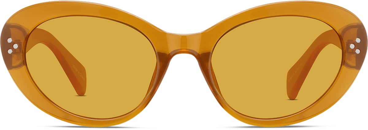 Front view of Cat-Eye Sunglasses T01441515 in Brown