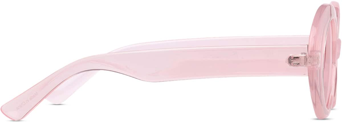 Side view of Oval Sunglasses T01451919 in Pink