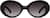 Front view of Oval Sunglasses T01452112 in Black thumbnail
