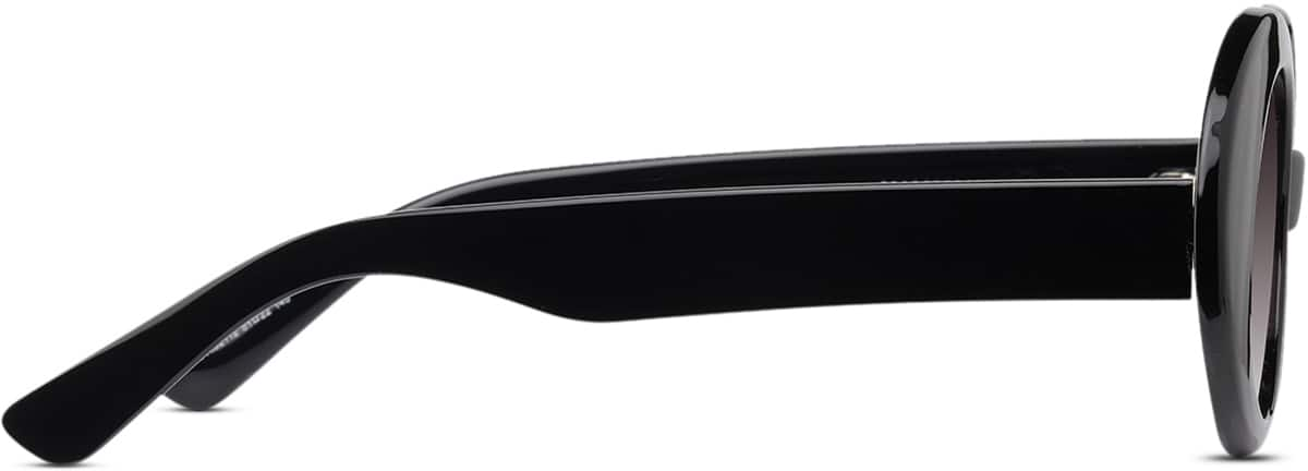 Side view of Oval Sunglasses T01452112 in Black