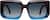 Front view of Rectangle Sunglasses T01461512 in Brown thumbnail