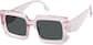 Angle view of Square Sunglasses T01461912 in Pink thumbnail