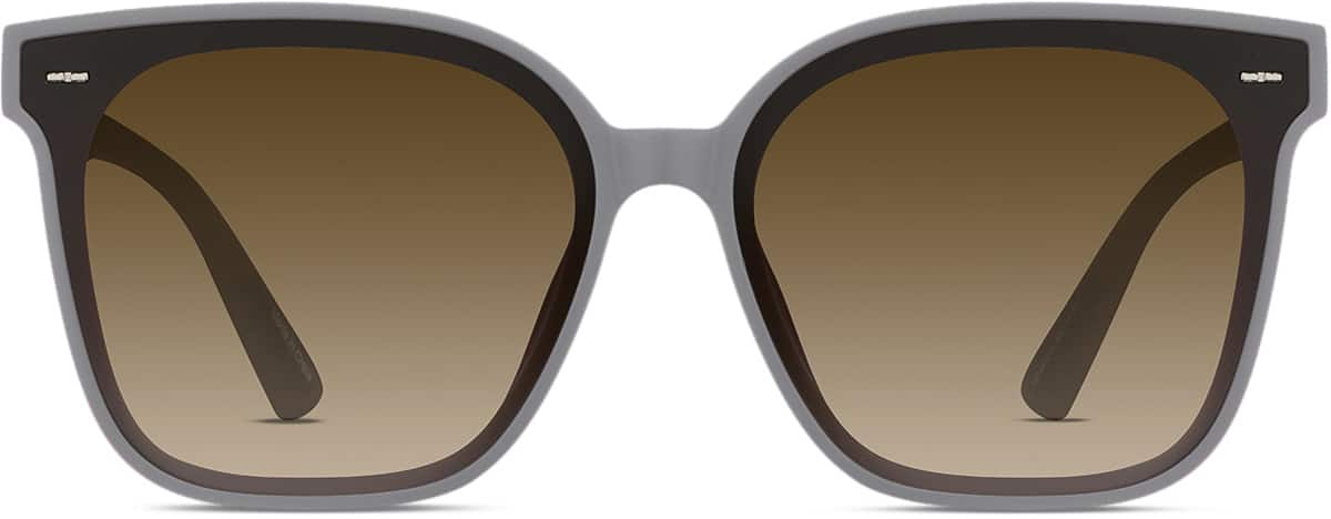 Front view of Square Sunglasses T01491215 in Gray