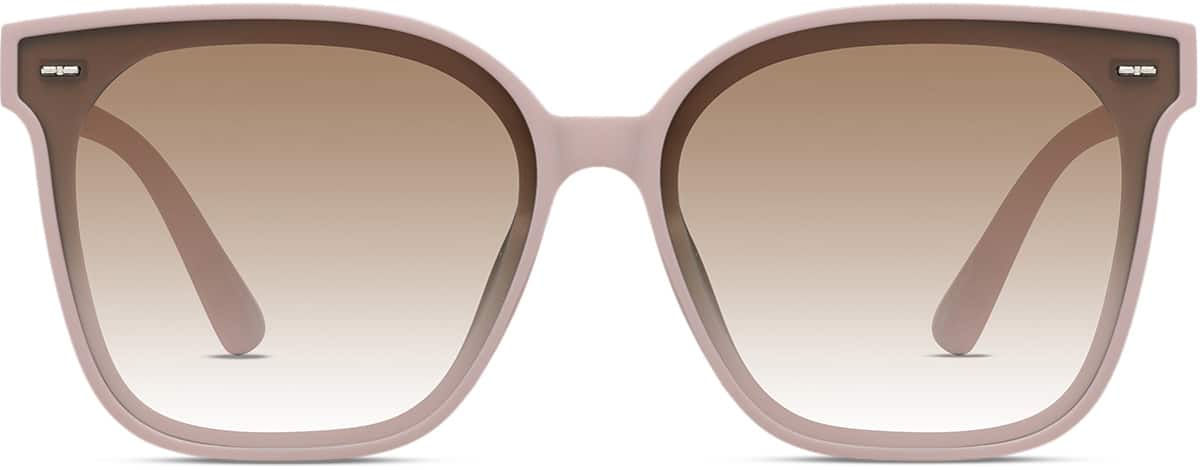 Front view of Square Sunglasses T01491915 in Pink