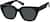 Angle view of Square Sunglasses T01512112 in Black thumbnail