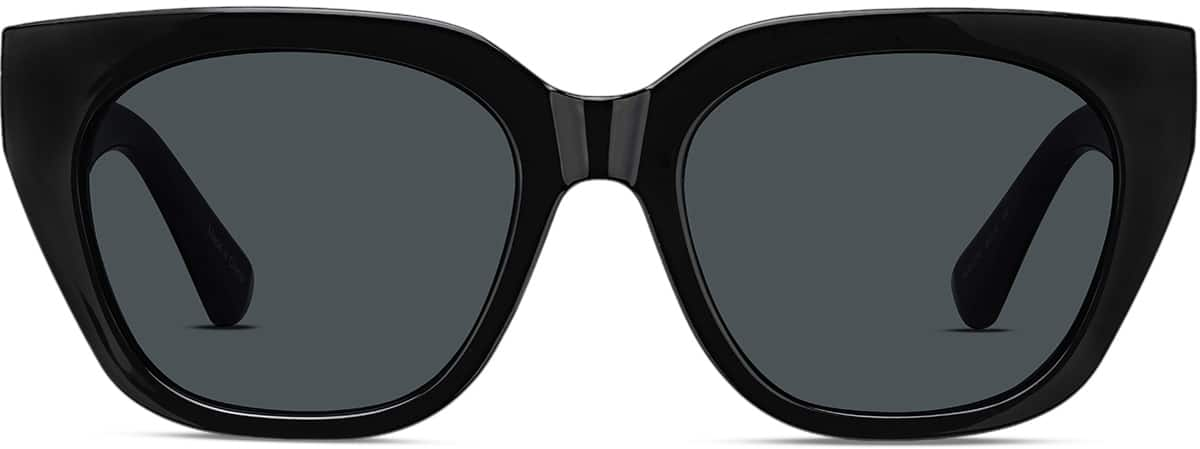 Front view of Square Sunglasses T01512112 in Black