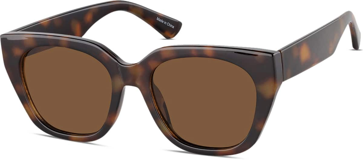 Angle view of Square Sunglasses T01512515 in Tortoiseshell