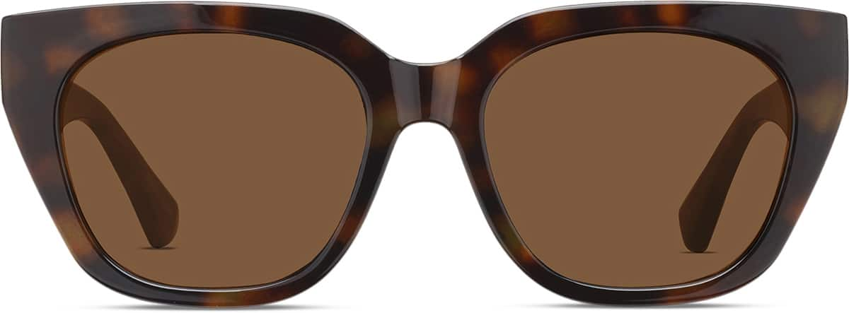 Front view of Square Sunglasses T01512515 in Tortoiseshell