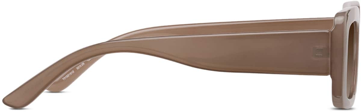 Side view of Rectangle Sunglasses T01521512 in Brown