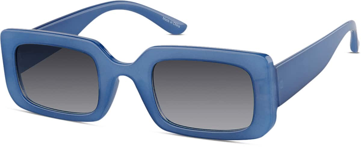 Angle view of Rectangle Sunglasses T01521616 in Blue