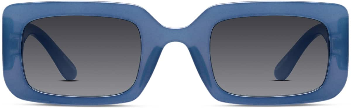 Front view of Rectangle Sunglasses T01521616 in Blue