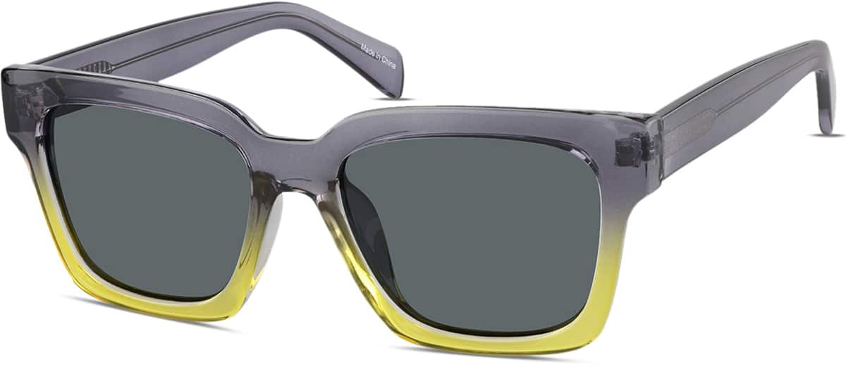 Angle view of Square Sunglasses T01541212 in Gray