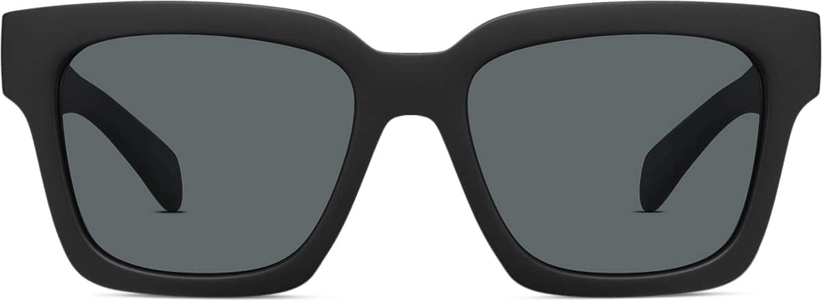 Front view of Square Sunglasses T01542112 in Black