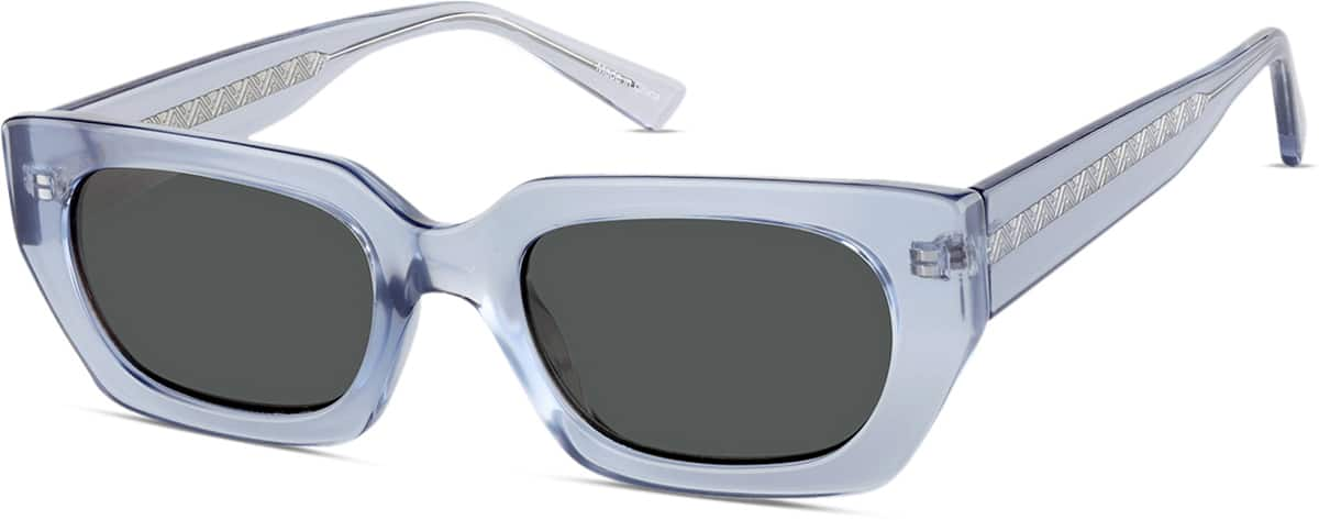 Angle view of Geometric Sunglasses T01551612 in Blue