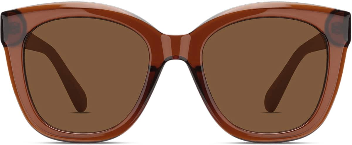 Front view of Cat-Eye Sunglasses T01561815 in Red