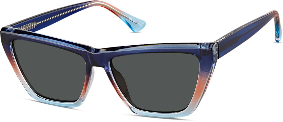 Angle view of Cat-Eye Sunglasses T01571612 in Blue